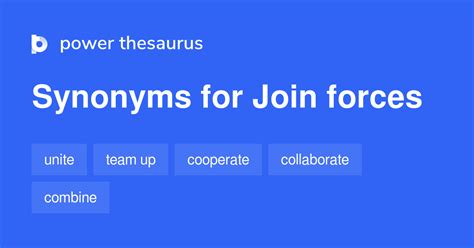 another word for joined forces.